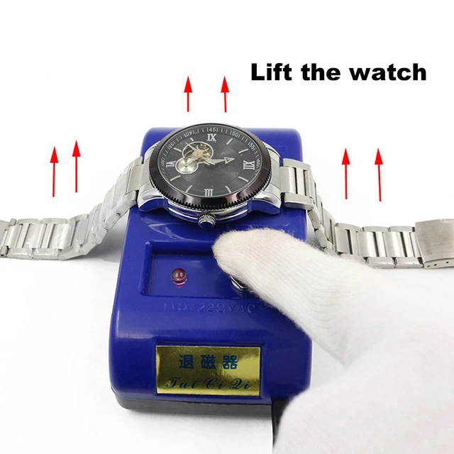 Plastic Watch Demagnetizer 120x65mm Blue Watchmaker Repair Tool for Watch Adjust 2