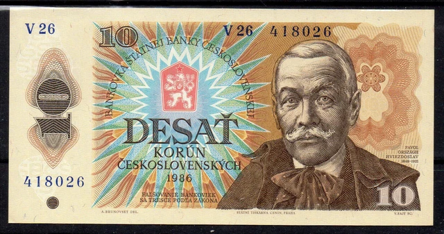 Czechoslovakia , 10 Korun 1986 ,  Unc