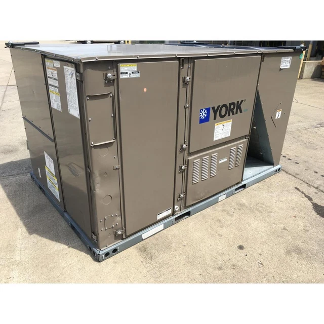 York Xp090C00D2A1Baa1A1 7-1/2 Ton Convertible Rooftop Heat Pump, 11.2 Eer 3 Ph