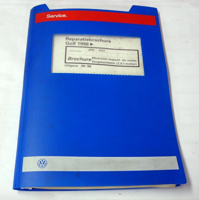 REPARATIEBROCHURE VW GOLF 4/IV Motronic Inspuit- En Ontstekingssysteem ...