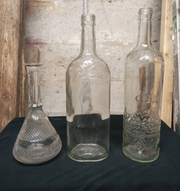 Lot 3 Bouteilles Evian Millénium 2000, 2001, 2002 – Verre – Édition Collector Originale