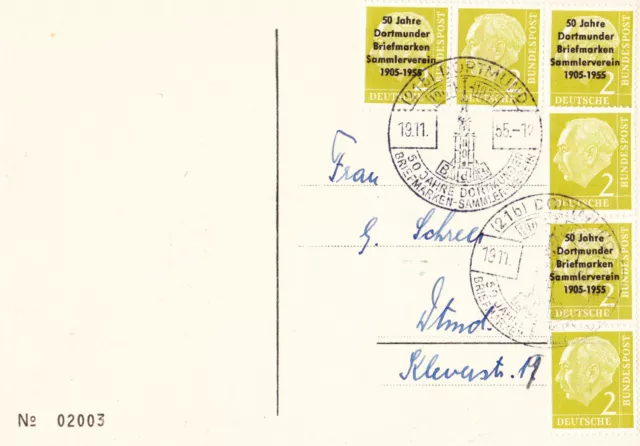 Bund Heuss I,  2 Pf Mi. 177 waager. & senkr. 3er-Streifen & waager. Paar, MeF
