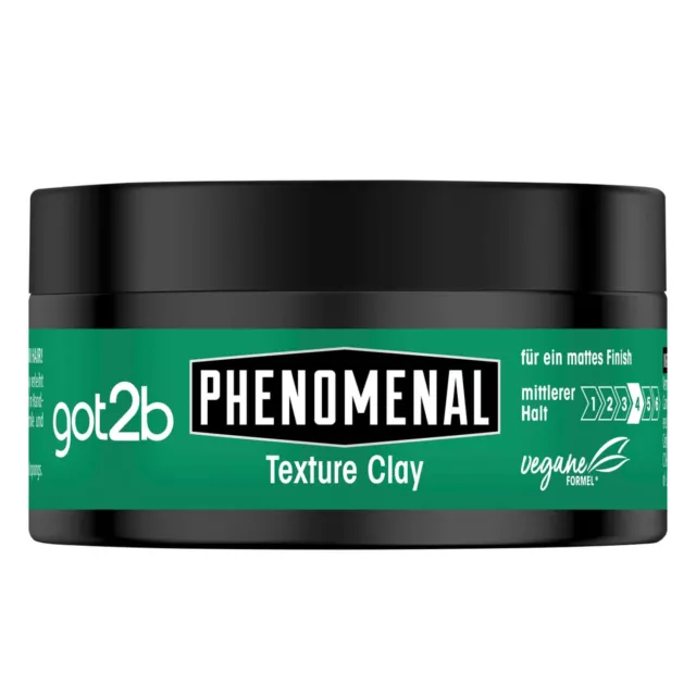 100ml Schwarzkopf got2b phenomenal Mann O Mann Texture Clay Matt Effekt Finish