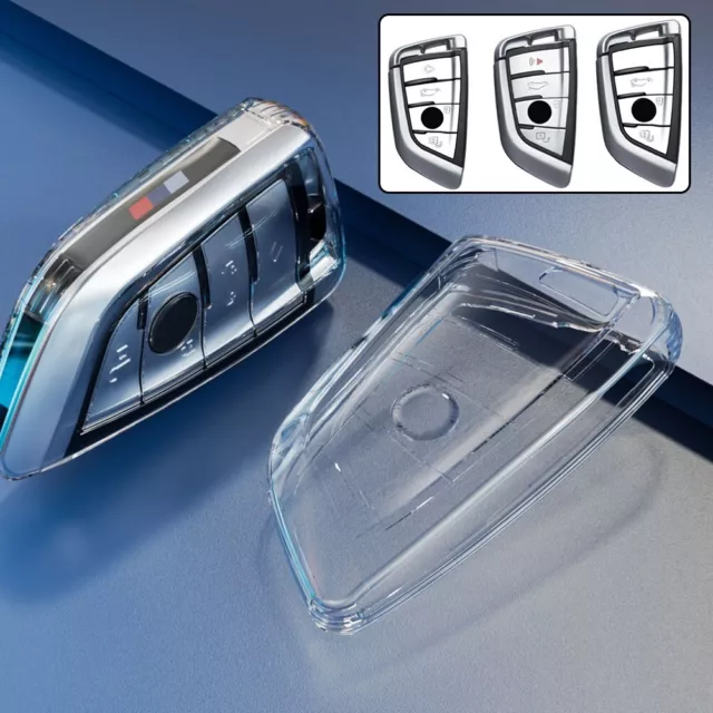 TPU Transparent Car Key Case Cover Holder Shell For F20 G20 G30 X1 G05 X6 X7