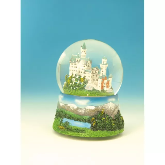 Musicbox Kingdom 3.9" Glitter Globe Neuschwanstein Turns To A Famous Melody