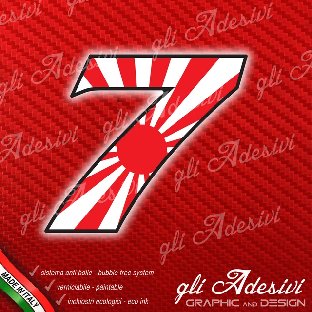 Set 3x Autocollant Sticker Voiture Moto Porte Numéro Chiffre Course - Foto 10