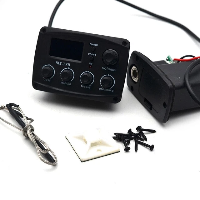 -17B Acoustic Guitar EQ Preamp with Digital Procedding Tuner 3 Band EQ Equali
