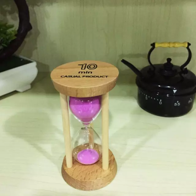 10 Minuten Holzrahmen Sanduhr Heim/Büro Tischdekoration Rosa