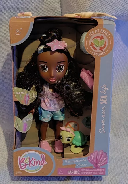 B-Kind Be Kind Doll Jada 6"  Turquoise Ann Sea Life  Eco Friendly.  New