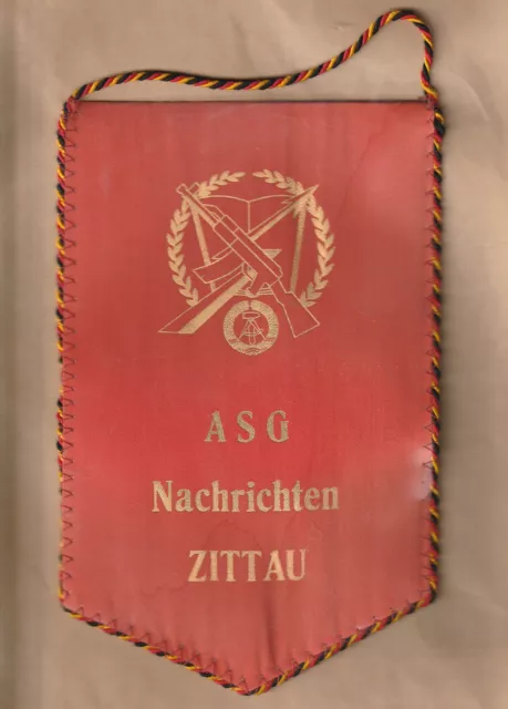 Wimpel NVA Zittau ASG Nachrichten ca 24 cm x 16 cm