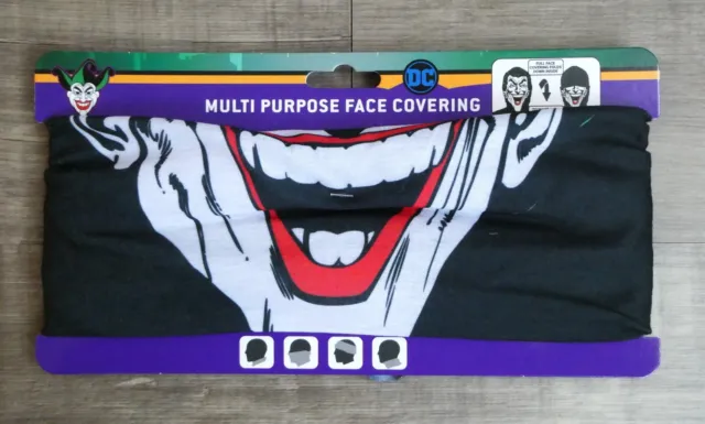 DC COMICS Batman THE JOKER HEAD-WRAP - SNOOD/FACE MASK - New - Free P&P