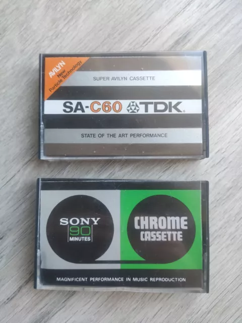 Lote 2 Cintas De Cassette Sony Y Tdk Años 80