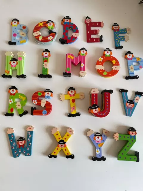 SEVI Buchstaben Clown A-Z Holzbuchstaben Farbauswahl möglich - einzigartig NEU