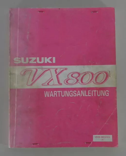 Workshop Manual - Maintenance Manual Suzuki VX 800 Naked Bike By 01/1992