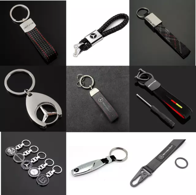 Mercedes Benz AMG Luxury Braided Keyring Key chain fob - STOCK METAL UK