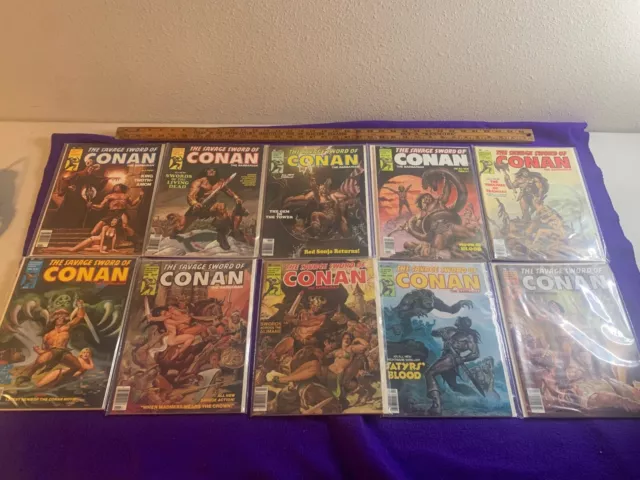 The Savage Sword of Conan 10 book lot 43 thru 52 F to NM will combine!