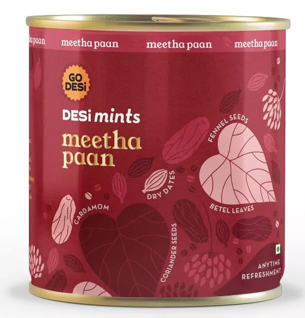 GO DESi Meetha Paan Bocca Deodoranti, Mentine, Rinfrescante Mouthfreshener-90g