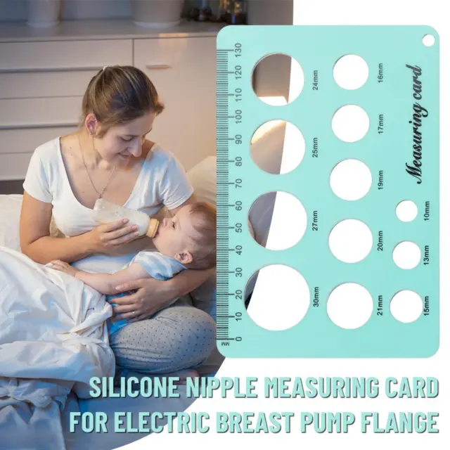 Silicone Soft Breast Pump Flange Sizing Tools Nipple Ruler Measurement Tool