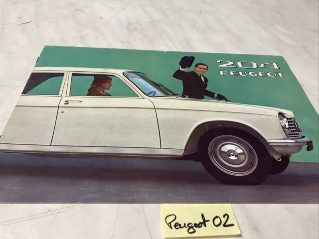 Peugeot 204 catalogue prospectus brochure de vente dépliant publicité