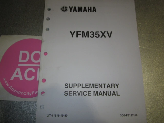 Yamaha Yfm35Xv Supplementary Service Manual