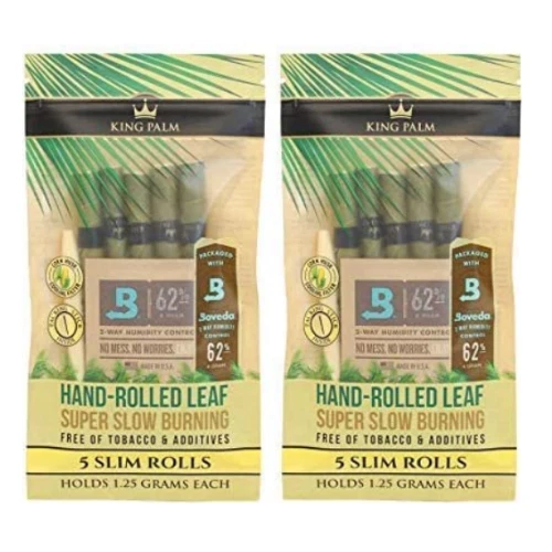 Organic Pre Rolls, Tobacco & Chemical Free, Super Slow Burning (10 Slims)