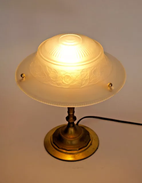 Design Tischlampe "AMERICAN SWING" Art Déco Messinglampe Unikat zierlich