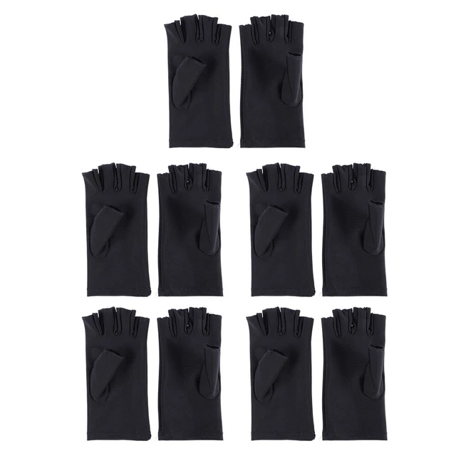 5 Paia Guanti Scudo UV Nail Art Manicure Guanto Anti UV Protettore Mani per UV Li