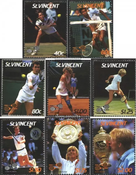 St. Vincent 1020-1027 (complete issue) unmounted mint / never hinged 1987 Tennis