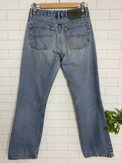 Vintage Silver Jeans Button Fly Straight Leg Women’s Size 29x30 Light Wash Denim