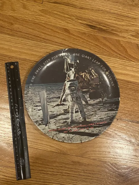 1969 Apollo Moon Landing - Small Step Giant Leap Commemorative Plate Texas Ware