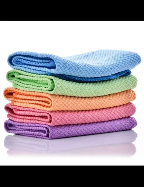 5 Pcs Streak Free Miracle Cleaning Cloth, Nanoscale Cleaning Cloth, Reusable