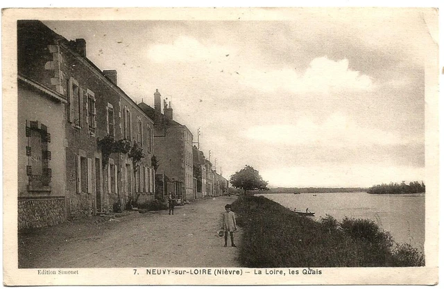 Neuvy-sur-Loire (58) Belle CPA.posted in 1938. See double-sided.