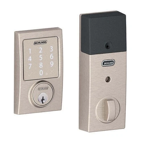 Schlage BE479AA CEN 619 Century Satin Nickel Sense Smart Door Lock