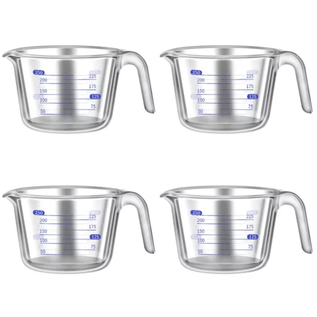 Set of 4 Kaffeetasse Backwaren Klarer Messbecher Milchbehälter Aus Glas Flüssig