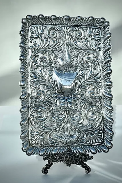 Beautiful Edwardian Solid Silver Table Tray, Jones & Crompton,Chester 1911, 314g