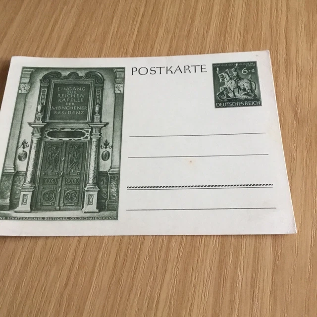 Deutsches Reich ,Postkarte 6+4 Pfennig ,Münchener Residenz.       K7