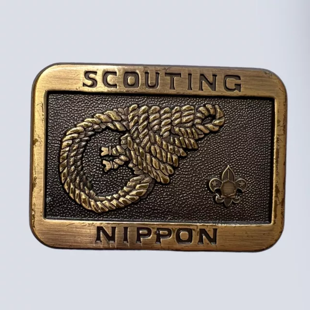 Vintage Japan Nippon Belt Buckle BSA Boy Scout Rare