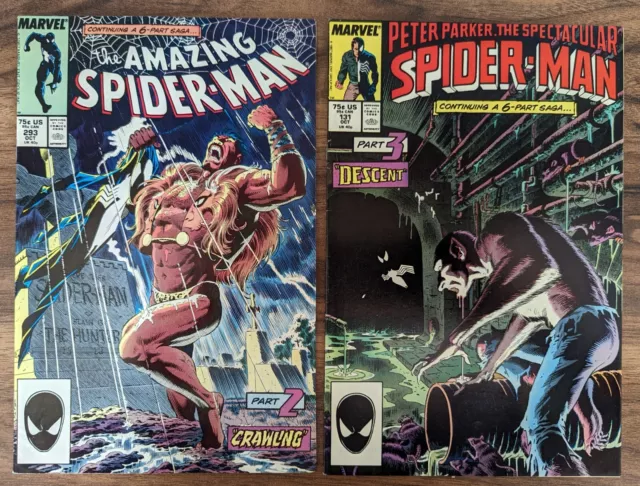 Marvel Comics AMAZING SPIDERMAN 293 SPECTACULAR 131 (1987) - Kraven's Last Hunt