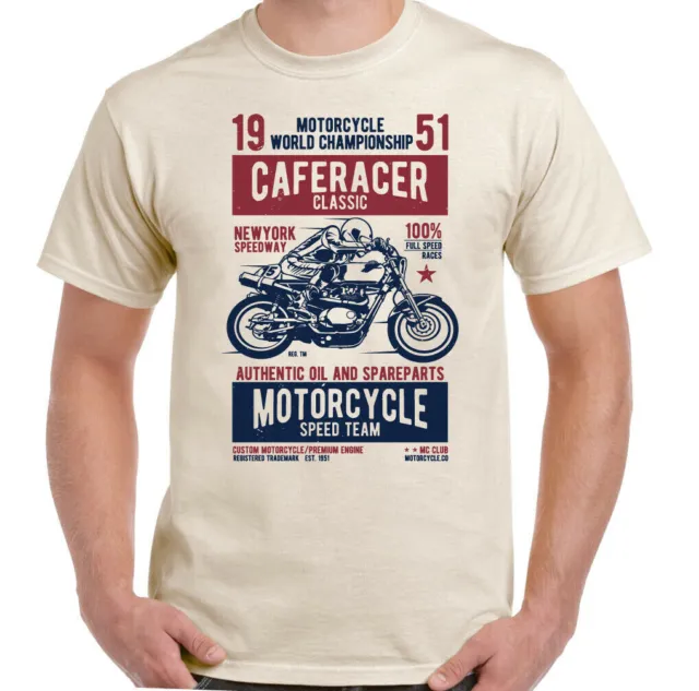Cafe Racer T-Shirt 51 Mens Biker Motorcycle Motorbike Bike Enthusiast Top