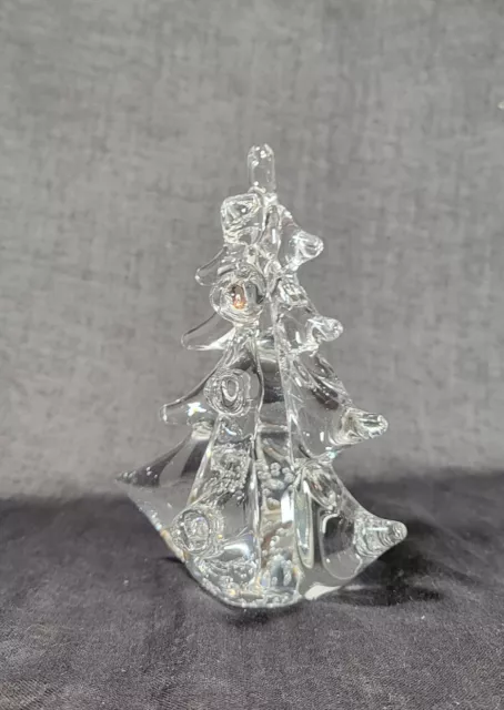 Art Glass Heavy Clear Natural Shape Christmas Tree Bullicanti Taiwan