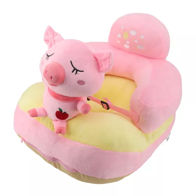 Baby Support Sofa Plush Comfortable Baby Sitting Sofa Pink Pig