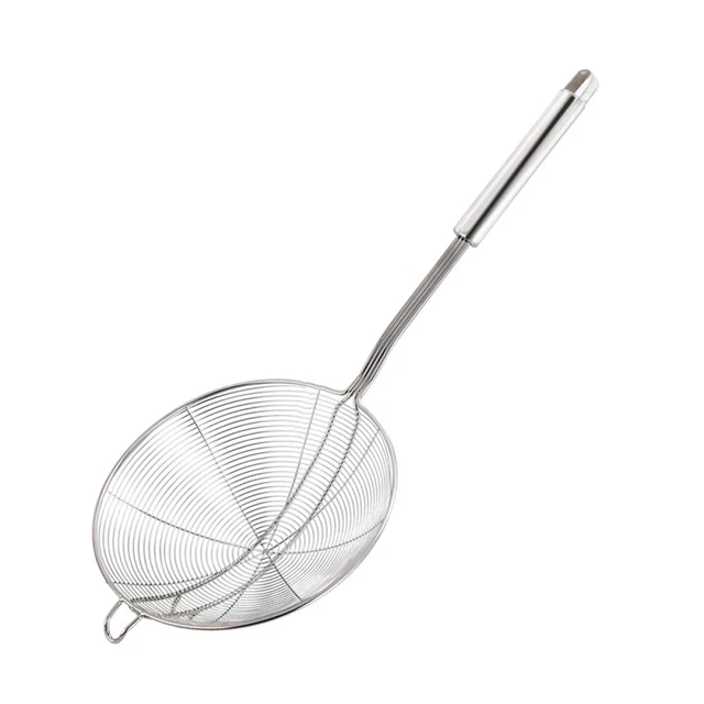Housoutil Skimmer - Cucchiaio per schiuma, in acciaio inox, per il ristorante, la casa, la cucina, la pentola calda 30 cm