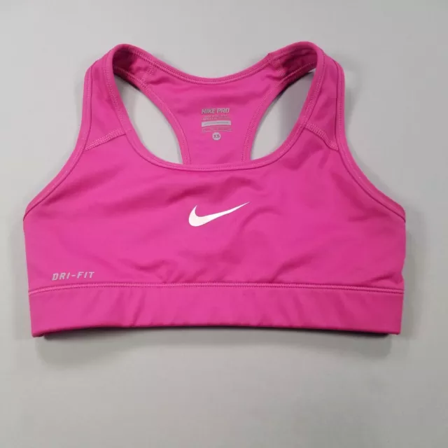 NIKE DRI-FIT SPORTS Bra Womens Sz XS Pullover Pink Compression Stretch  Running $12.95 - PicClick