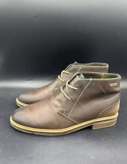MENS BARBOUR REDHEAD Chukka Boots Shoes Size UK 9 43 Brown Leather £55. ...