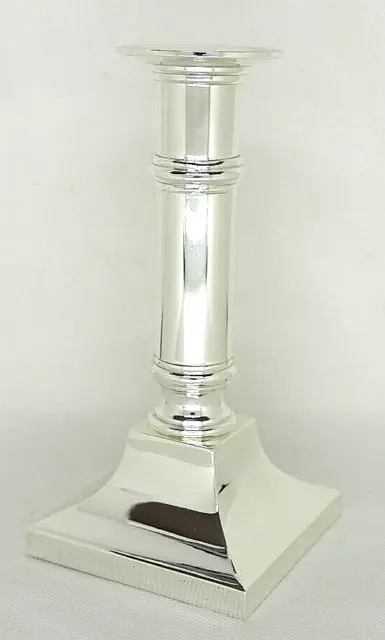 Kerzenleuchter Kerzenständer versilbert elegant klassisch anlaufgeschützt H 17cm