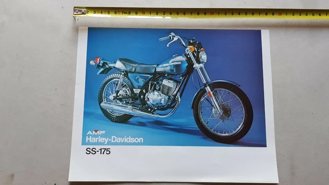 Harley-Davidson SS 175 1975 depliant originale epoca italiano genuine brochure Harley-Davidson SS 175 1975 depliant originale epoca italiano genuine brochure