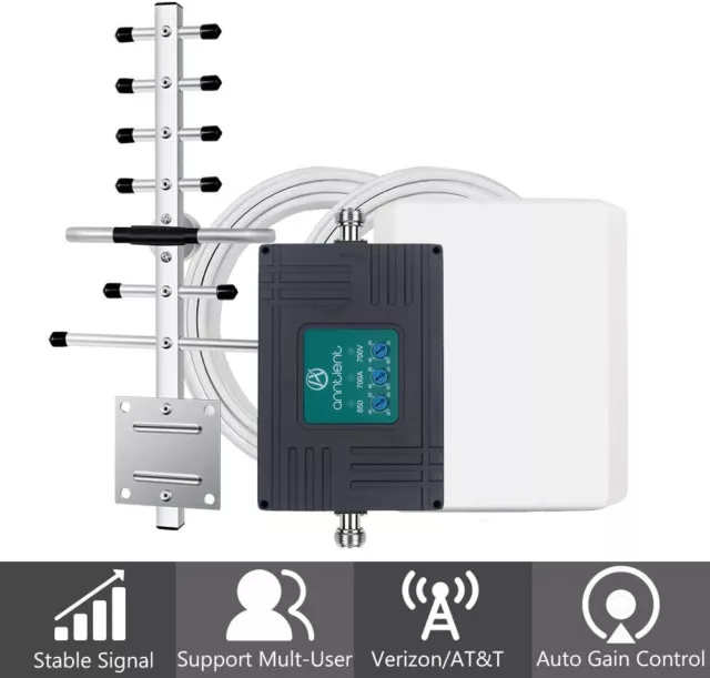 3G 4G LTE Band 12/13/17/5 700/850MHz Cell Phone Signal Booster Home Repeater Kit