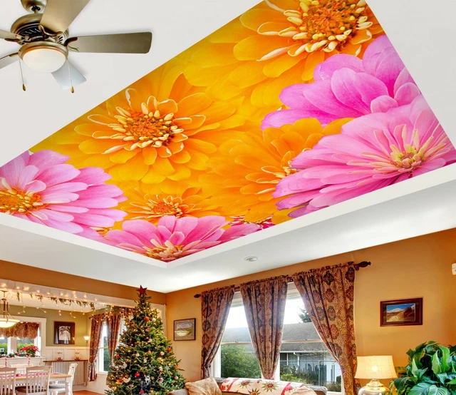 3D PEONY FLOWER A6075 Ceiling WallPaper Murals Wall Print Decal Deco AJ 3d-peony-flower-a6075-ceiling-wallpaper-murals-wall-print-decal-deco-aj