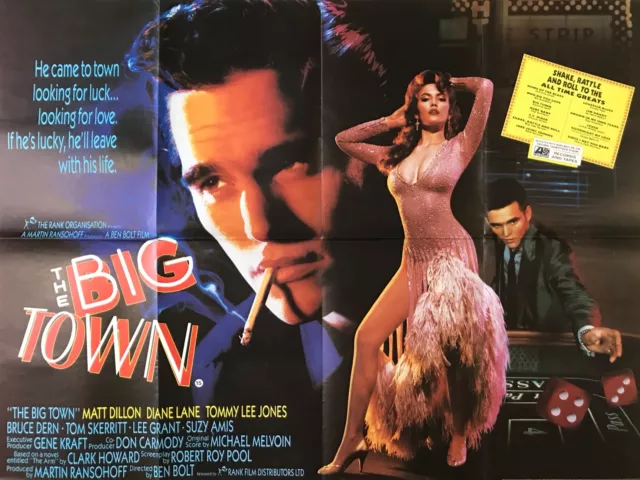 The Big Town Original Movie Quad Poster 1987 Matt Dillon Tommy Lee Jones