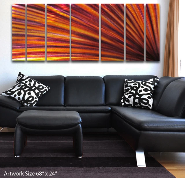 LARGE METAL WALL Art Panels Modern Abstract Painting Sculpture Decor